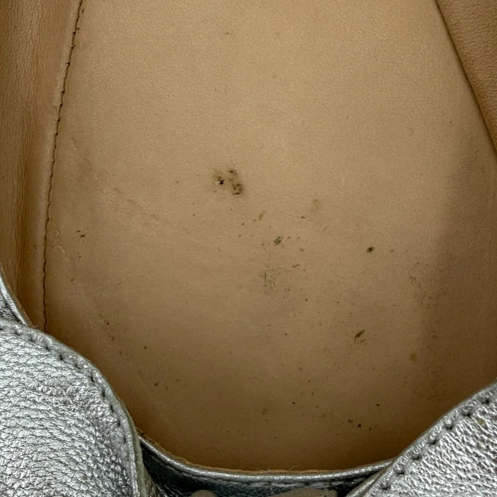 Kate Spade Metallic Silver Flats with Bow - Picture 4 of 10